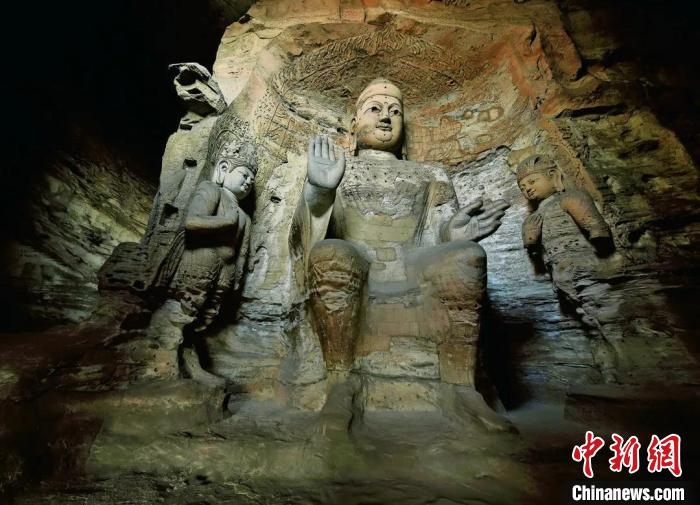 云岡石窟規(guī)模最大的洞窟第3窟。