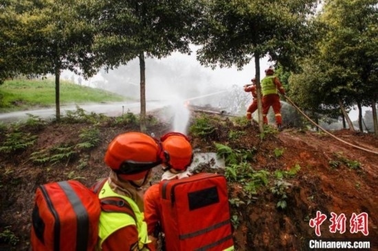 演練現(xiàn)場。瀘州消防供圖