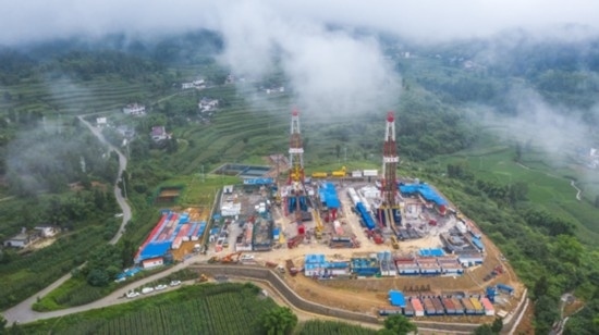 江漢油田涪陵頁巖氣田。涪陵頁巖氣公司供圖