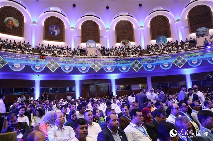 7月13日，達(dá)舍爾甘地污水處理廠項(xiàng)目竣工典禮舉行。人民網(wǎng)記者 孫廣勇攝