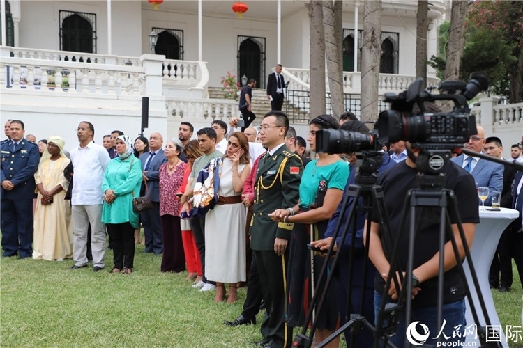 圖為招待會現場。人民網記者 王傳寶攝