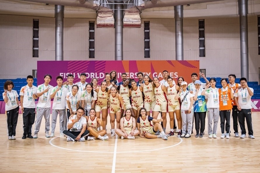 成都大運(yùn)會(huì)葡萄牙女子籃球隊(duì)。 受訪者供圖