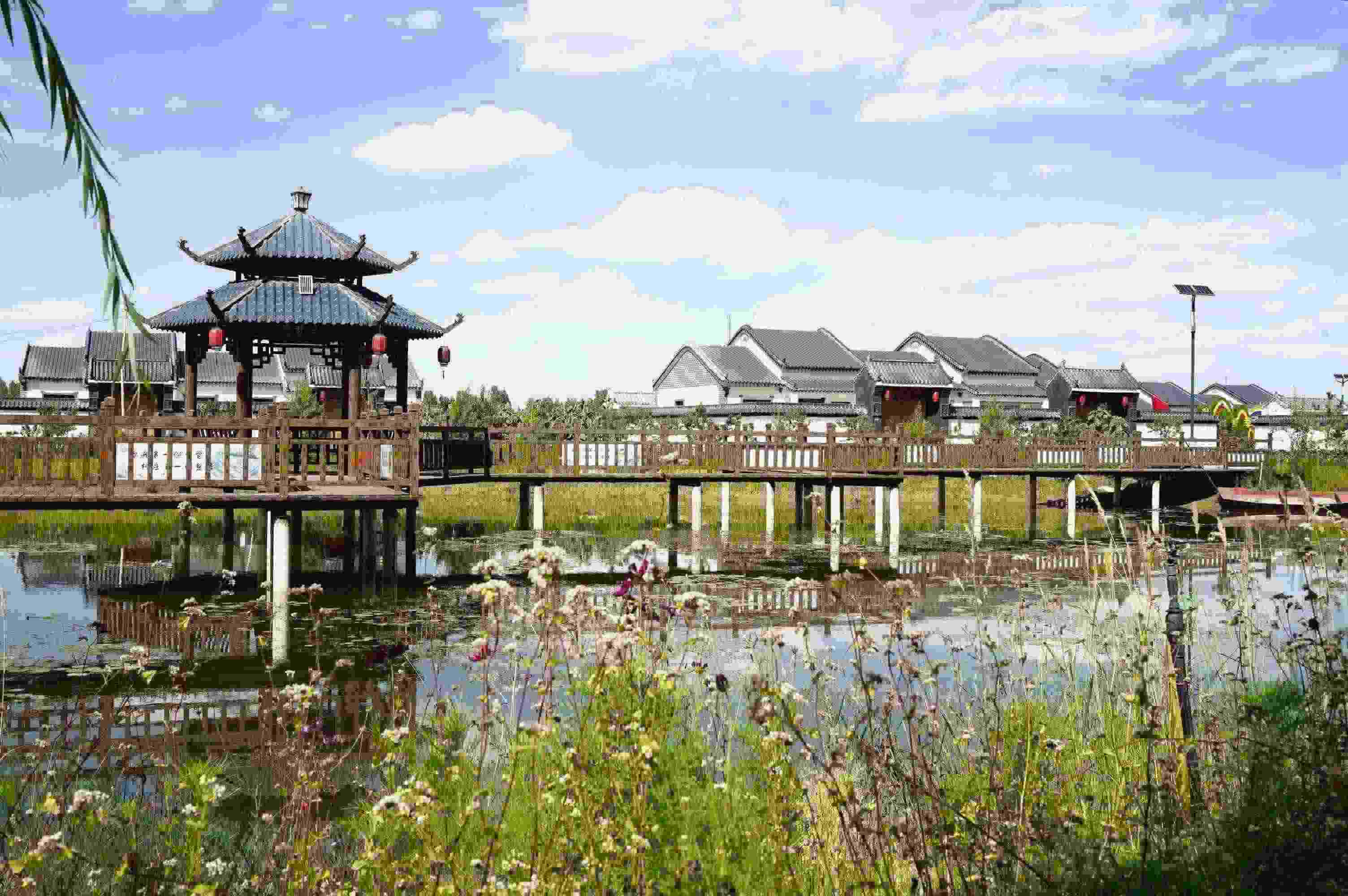 黃家堡村，筑夢(mèng)新居。張文博攝