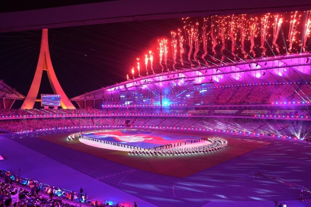 5月5日，第32屆東南亞運動會在柬埔寨首都金邊的國家體育場開幕。