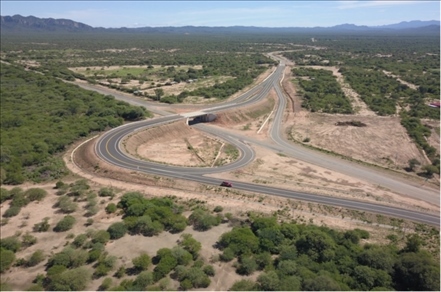 埃爾埃斯皮諾公路項目互通立交航拍。中國中鐵供圖