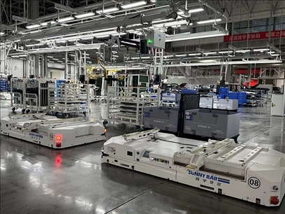 新能源汽車智能生產(chǎn)線。人民網(wǎng) 王紹紹攝