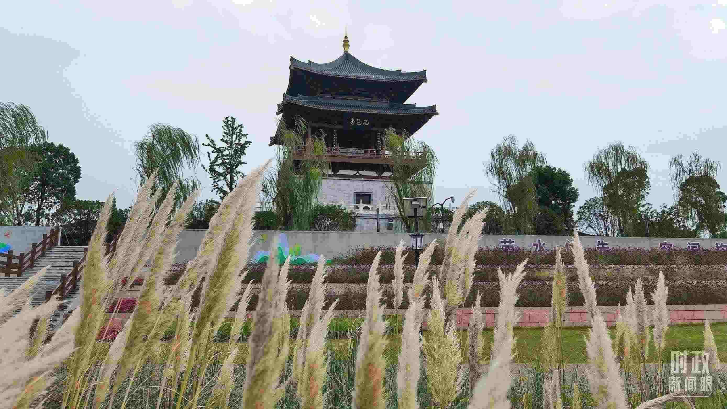 △長(zhǎng)江國(guó)家文化公園九江城區(qū)段。（總臺(tái)央視記者程鋮拍攝）