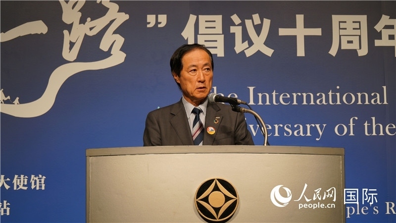 日本經團聯(lián)副會長佐藤康博發(fā)言。人民網 蔣曉辰攝