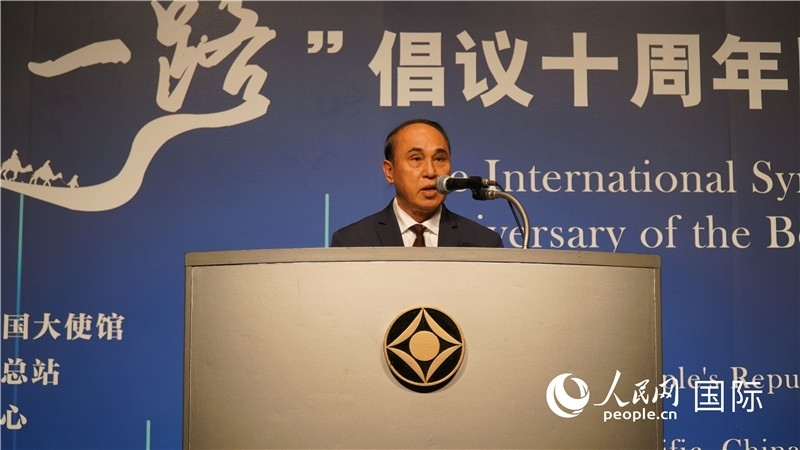 柬埔寨駐日大使圖伊瑞發(fā)言。人民網 蔣曉辰攝