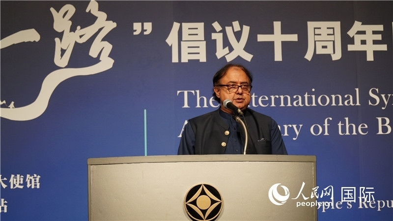 巴基斯坦駐日大使塔拉爾發(fā)言。人民網 蔣曉辰攝