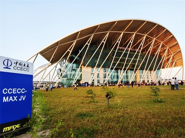 孟加拉國建筑面積最大鐵路車站——科考斯巴扎車站。中國土木工程集團(tuán)有限公司供圖