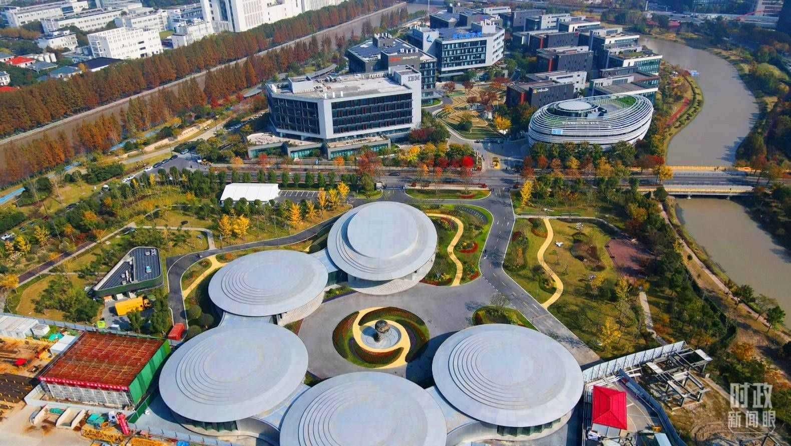 △張江科學(xué)城未來公園。（總臺央視記者范凱拍攝）