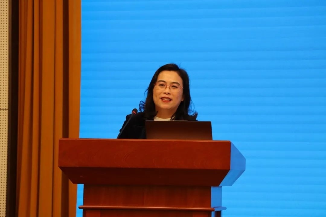 浙江師范大學副校長張建珍致辭。主辦方供圖