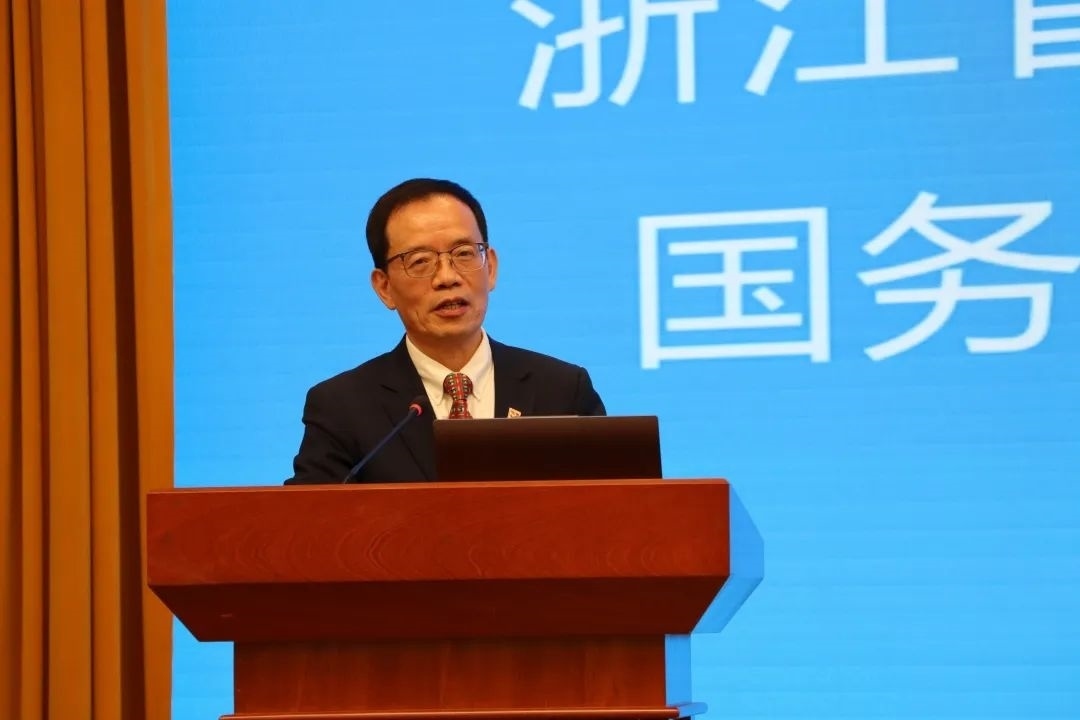 浙江省區(qū)域國別與國際傳播研究智庫聯(lián)盟首席專家、浙江師范大學非洲區(qū)域國別學學部學術委員會常務副主任劉鴻武致辭。主辦方供圖