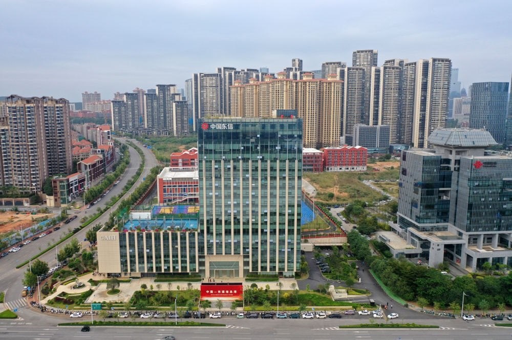 中國—東盟信息港（無人機照片）。