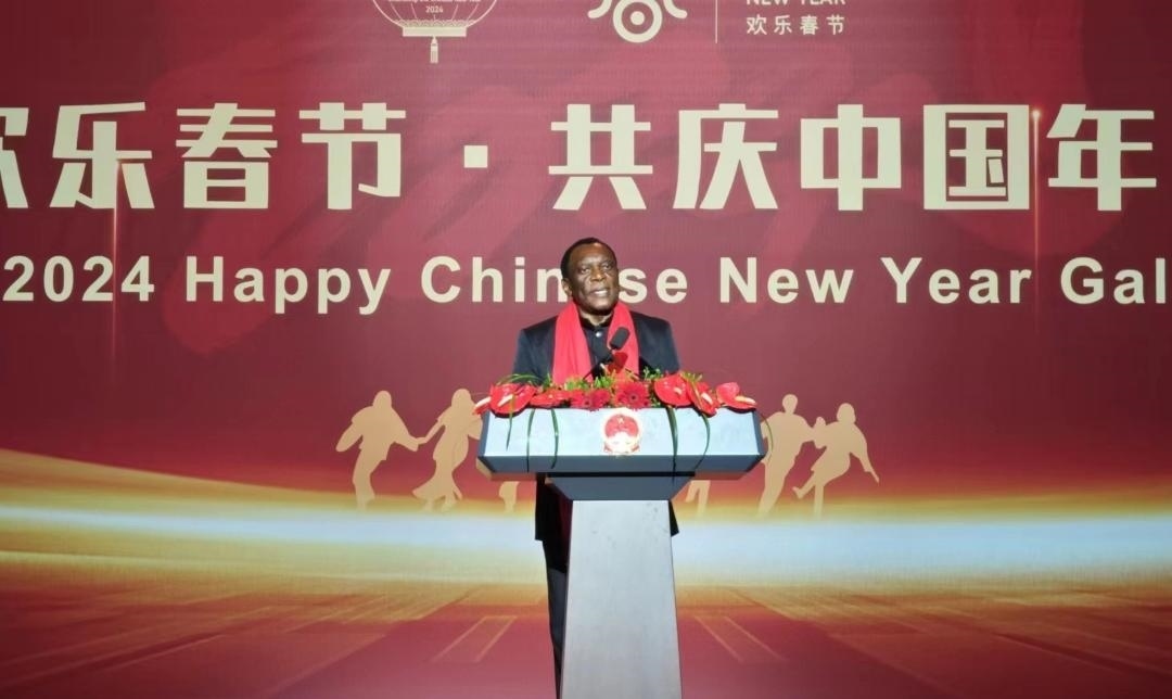 南非駐華大使謝勝文閣下致辭。中國駐南非大使館供圖