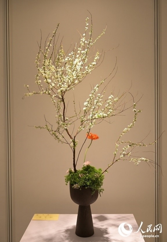 插花作品。人民網 玄番登史江攝