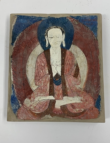 佛像壁畫殘片（暫定名）。國(guó)家文物局供圖