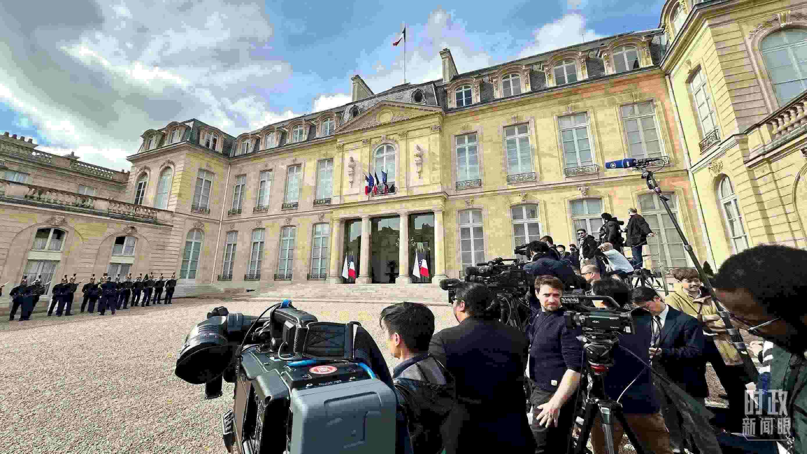 △愛麗舍宮。（總臺央視記者關(guān)舟拍攝）