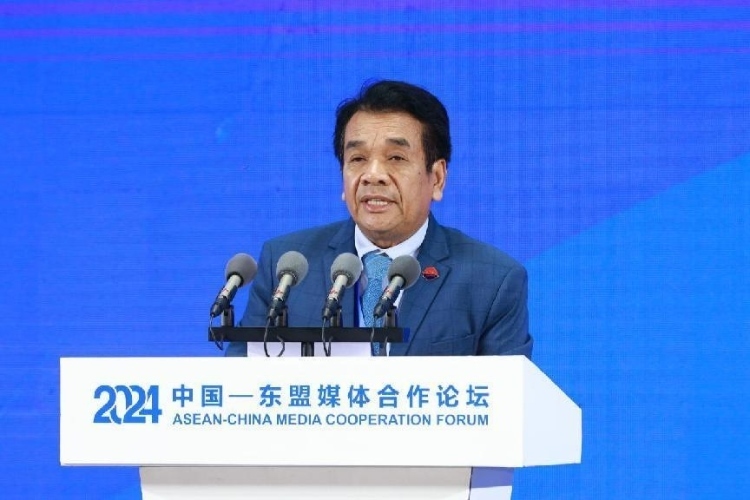 韓桑阿致辭。中國外文局供圖