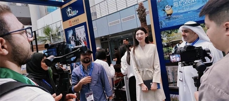 中國(guó)聯(lián)合展臺(tái)引發(fā)阿拉伯媒體關(guān)注。主辦方供圖