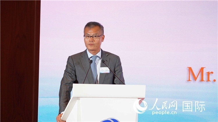 中國駐南非使館鄭冰開公使發(fā)言。 人民網(wǎng) 張茜 攝