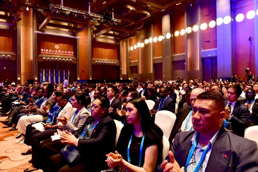 與會嘉賓出席第十屆尼山世界文明論壇。新華社記者 郭緒雷 攝