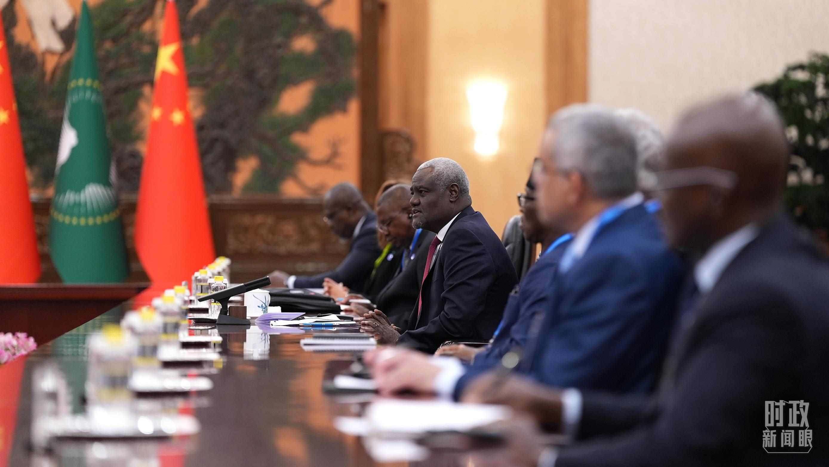  △正在參加會(huì)晤的非盟委員會(huì)主席。（總臺(tái)央視記者彭漢明拍攝）