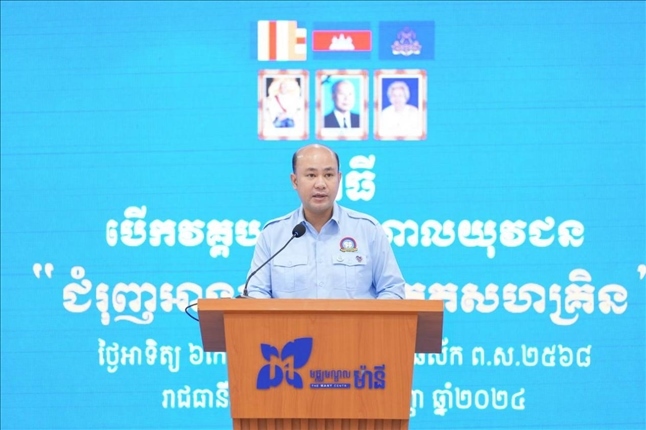 洪瑪尼在開幕式致辭?；顒又鬓k方供圖