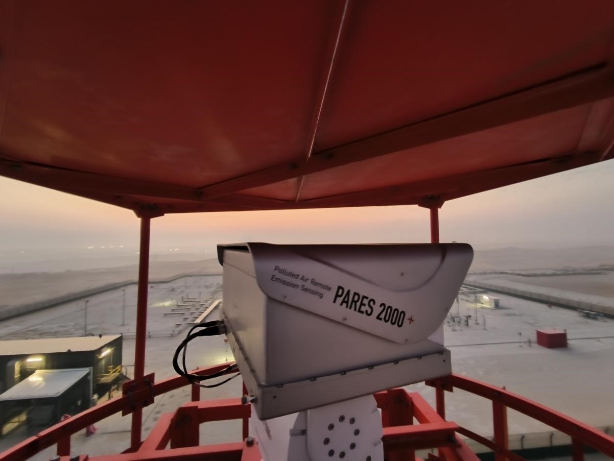 紅外線氣體監(jiān)測及智能預(yù)警系統(tǒng)主設(shè)備。振華石油供圖