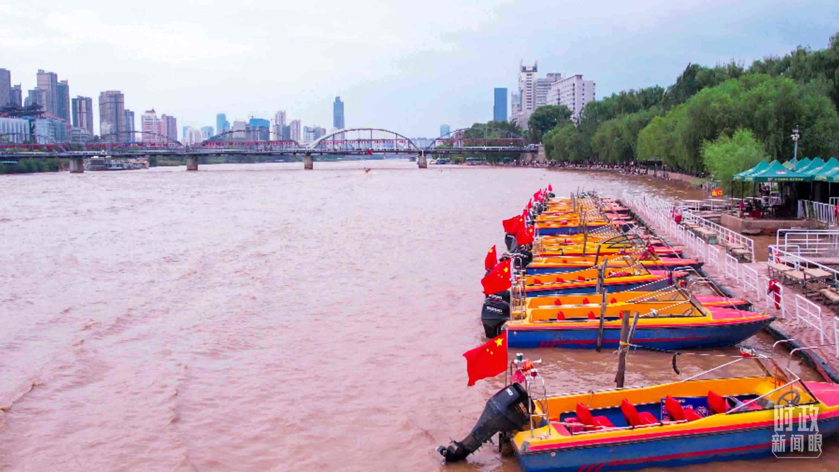 △黃河蘭州段。（總臺(tái)記者張吉瑞拍攝）