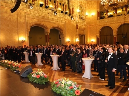 招待會(huì)現(xiàn)場(chǎng)。中國(guó)駐匈牙利大使館供圖