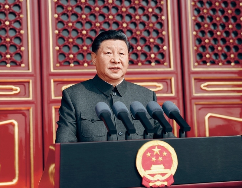 2019年10月1日，慶祝中華人民共和國成立70周年大會在北京天安門廣場隆重舉行。中共中央總書記、國家主席、中央軍委主席習(xí)近平發(fā)表重要講話。 新華社記者 鞠鵬/攝