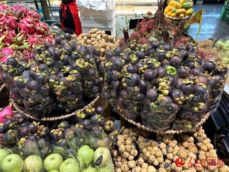 泰國超市售賣的山竹。人民網(wǎng)記者 簡承淵攝
