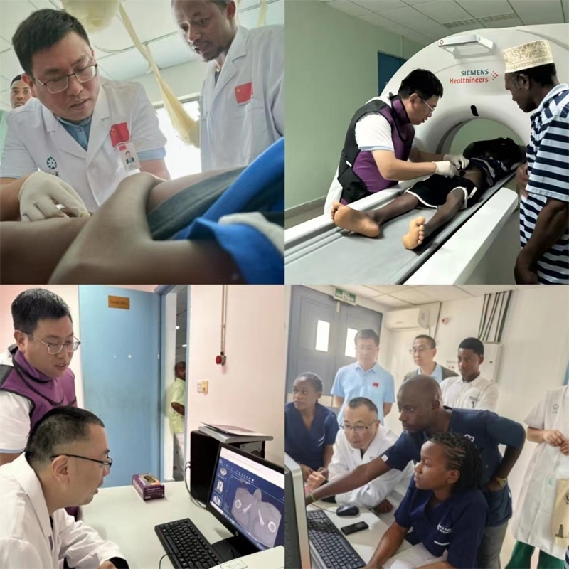 中國(guó)援桑醫(yī)療隊(duì)多科室專(zhuān)家與當(dāng)?shù)蒯t(yī)生共同為患者檢查。中國(guó)援桑醫(yī)療隊(duì) 供圖