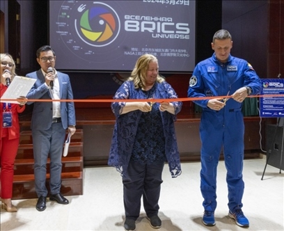 5月29日，“宇宙·金磚國家”圖片巡回展在北京舉辦。 北京俄羅斯文化中心供圖