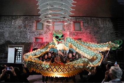 墨西哥華人社團的舞龍舞獅表演。主辦方供圖