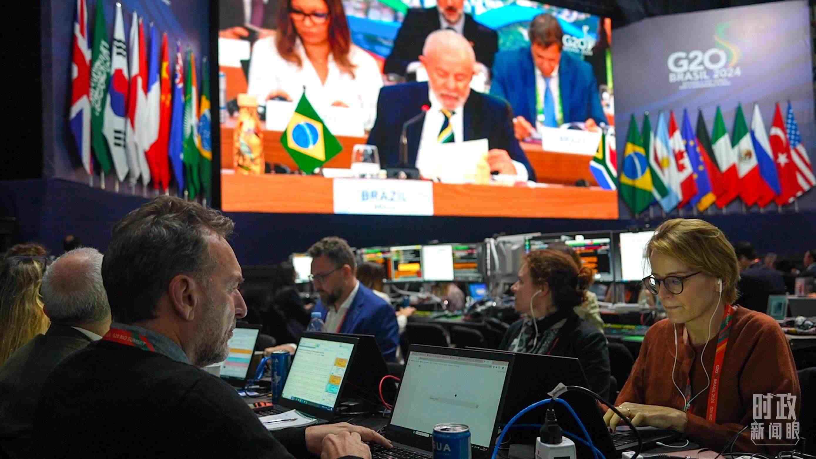 △G20里約峰會(huì)媒體中心。（總臺(tái)央視記者盧心雨拍攝）