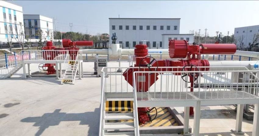 300兆瓦壓氣儲(chǔ)能示范工程鹽穴儲(chǔ)氣庫井場(chǎng)。受訪者供圖