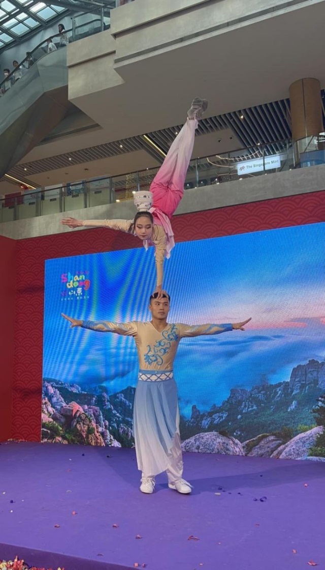 來自中國(guó)和新加坡的藝術(shù)團(tuán)體聯(lián)袂表演了歌舞、器樂、武術(shù)、雜技等多種形式的文藝節(jié)目。活動(dòng)主辦方供圖