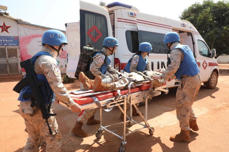 演練現(xiàn)場(chǎng)。張曉昆攝。