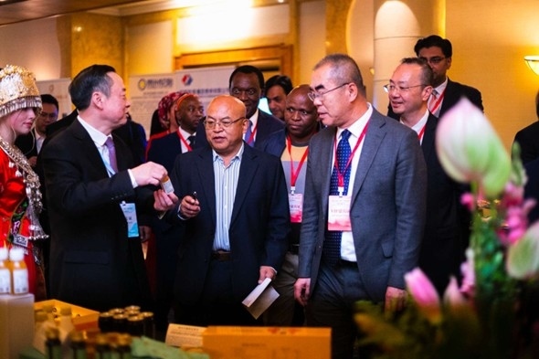 與會嘉賓走訪特色展臺。南非貴州商會供圖