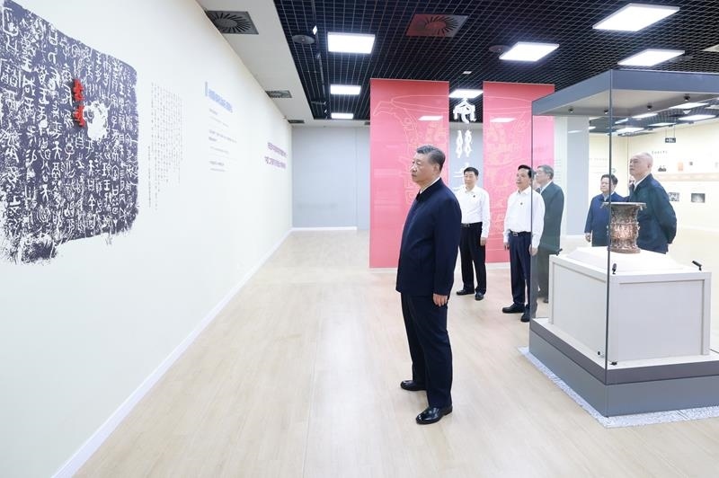 △2024年9月10日，習(xí)近平總書記來到陜西寶雞市參觀寶雞青銅器博物院。