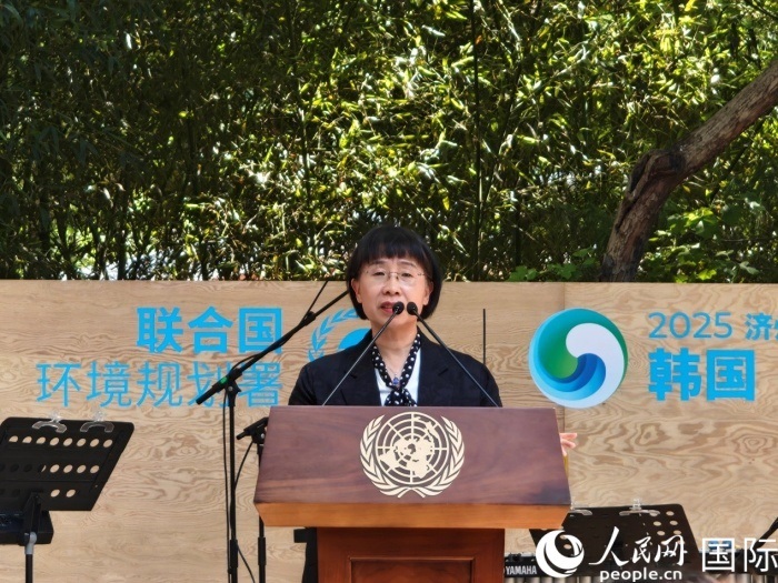 周國梅致辭。人民網(wǎng)記者 李明攝